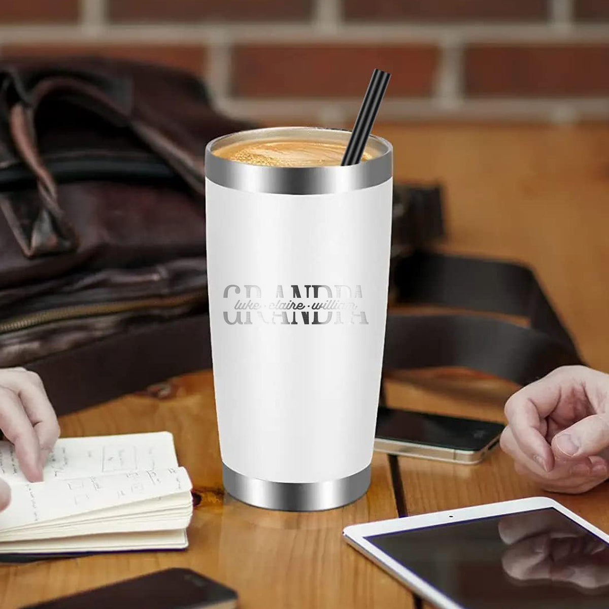 Custom Engraved Father's Day 20 oz Stainless Steel Tumbler