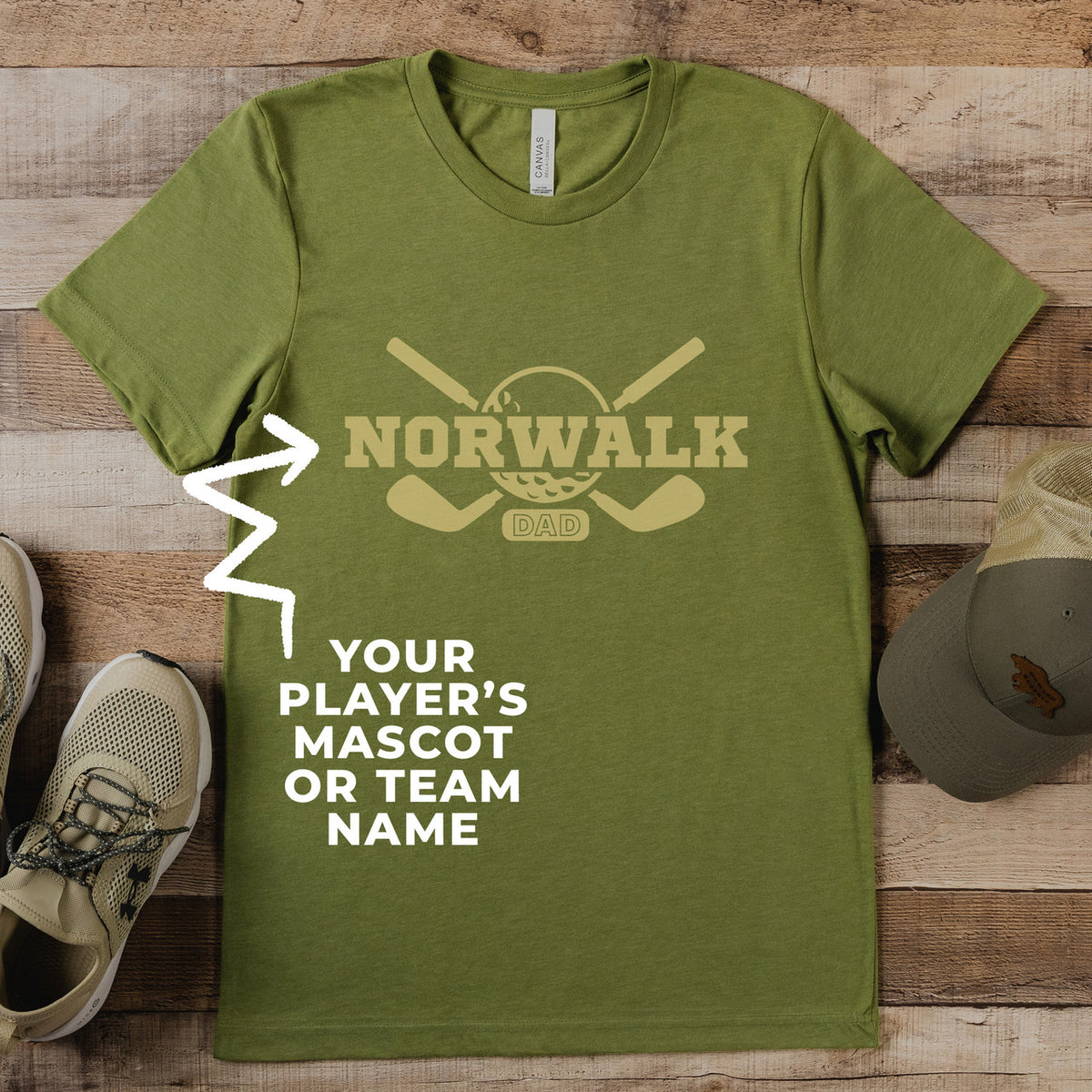 Custom Golf Dad Basic Unisex T-Shirt