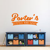 Custom Little Man Cave Wall Decal 48" wide x 22" tall Sample Image
