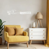Custom Name Airplane Wall Decal