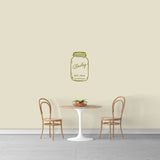 Custom Name Mason Jar Wall Decal 11" wide x 18" tall Sample Image