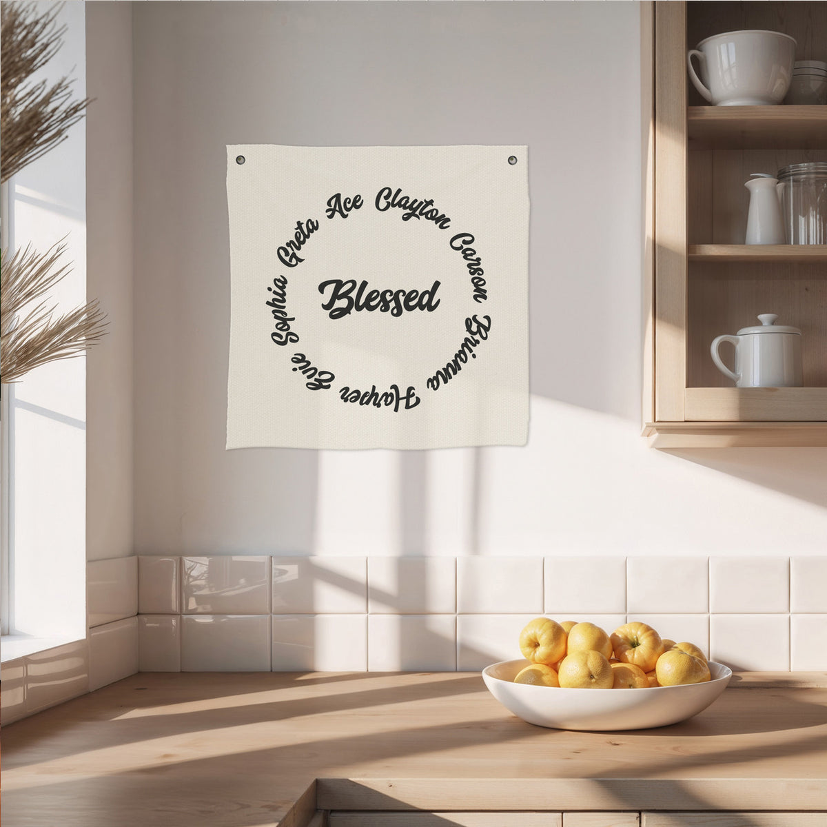Custom Names Blessed Canvas Banner