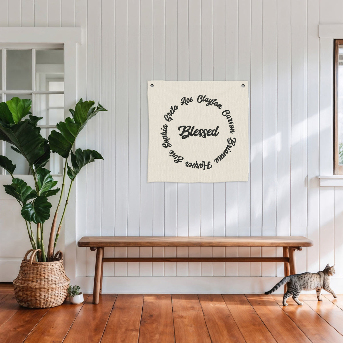 Custom Names Blessed Canvas Banner