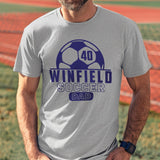 Custom Name Soccer Dad Adult Basic Unisex T-Shirt