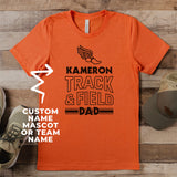 Custom Name Track and Field Dad Adult Basic Unisex T-Shirt