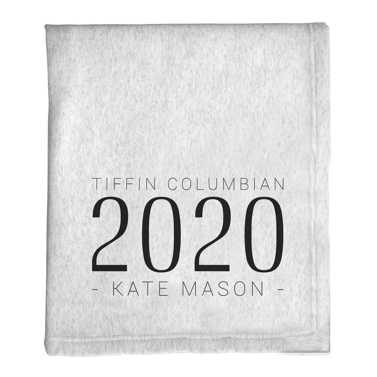 Custom Graduation Year School and Name Fleece Sweatshirt Blanket