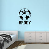Custom Soccer Ball Wall Decal  27" wide x 36" tall Sample Image
