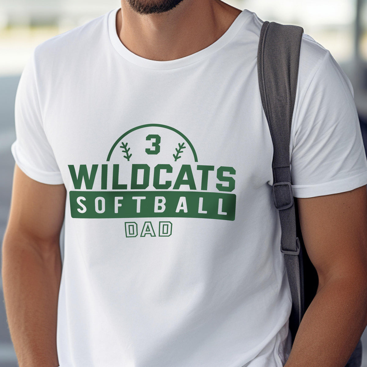 Custom Softball Dad Basic Unisex T-Shirt
