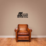 Custom Sprint Car Name and Number Wall Decal 24" wide x 13" tall Sample Image