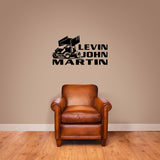 Custom Sprint Car Name and Number Wall Decal 36" wide x 19" tall Sample Image