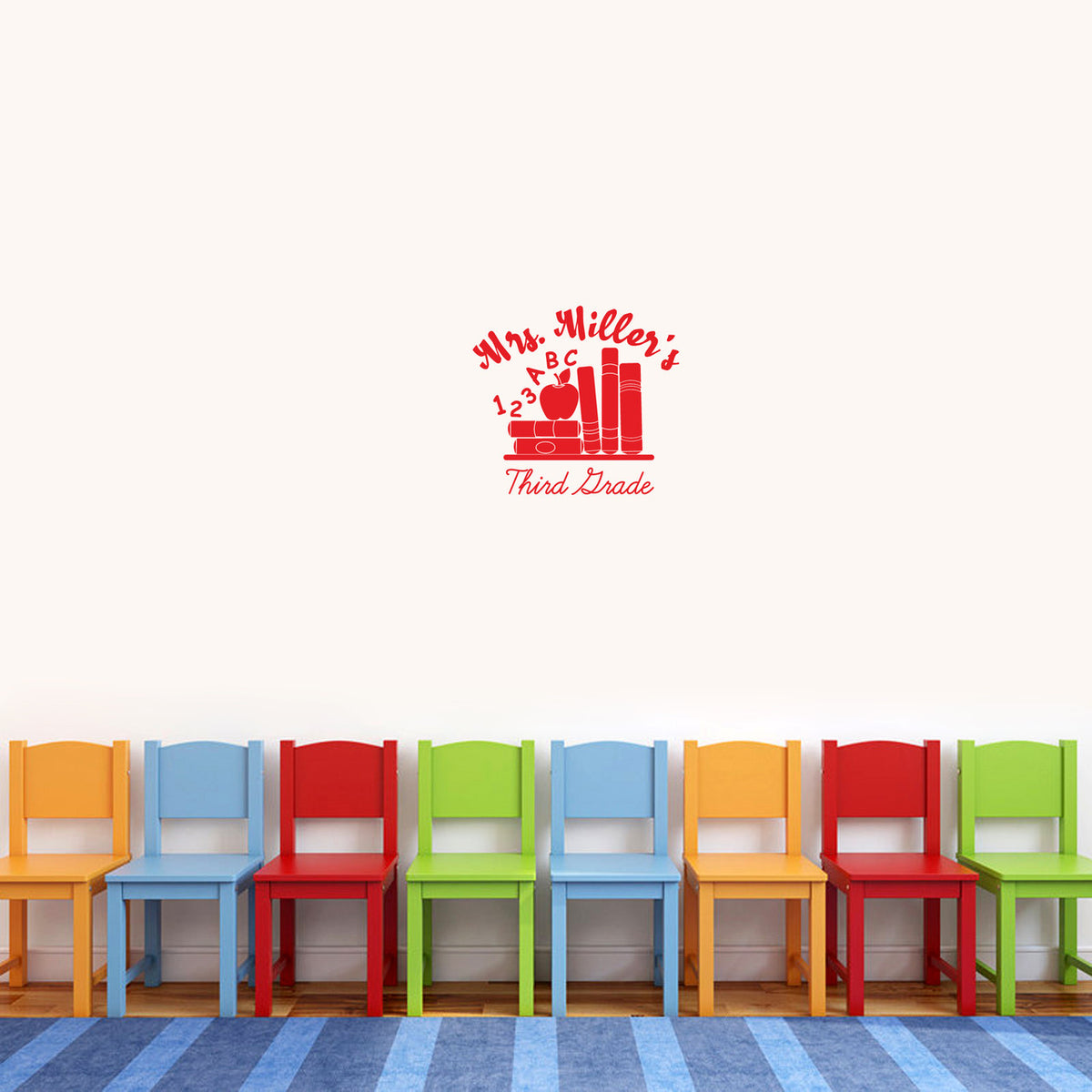 Custom Teacher Name And Grade Wall Decal