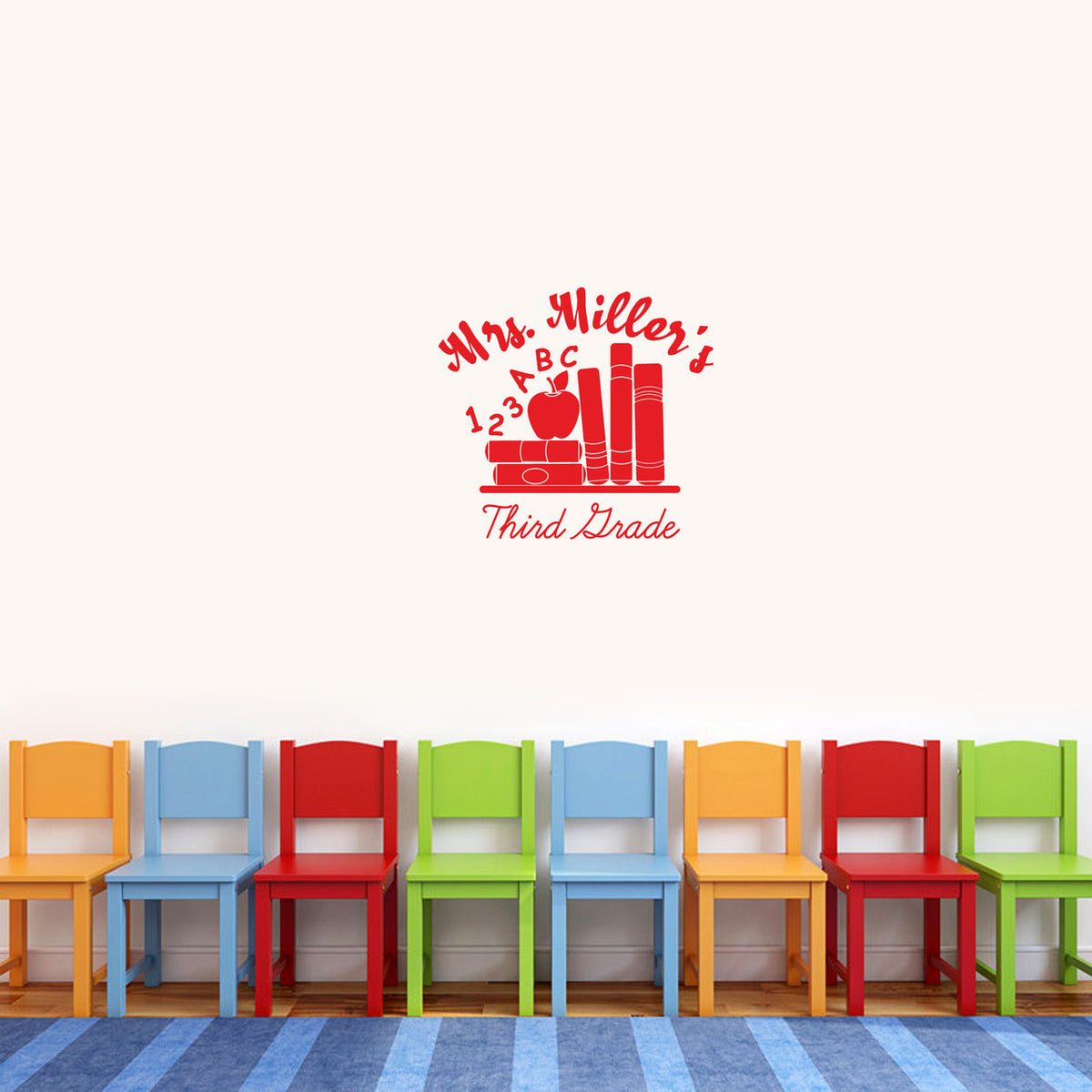 Custom Teacher Name And Grade Wall Decal