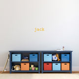 Custom Typewriter Name Wall Decal 12" wide x 5" tall Sample Image