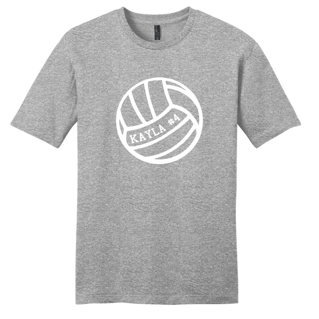 Light Heathered Gray CustomVolleyball T-Shirt
