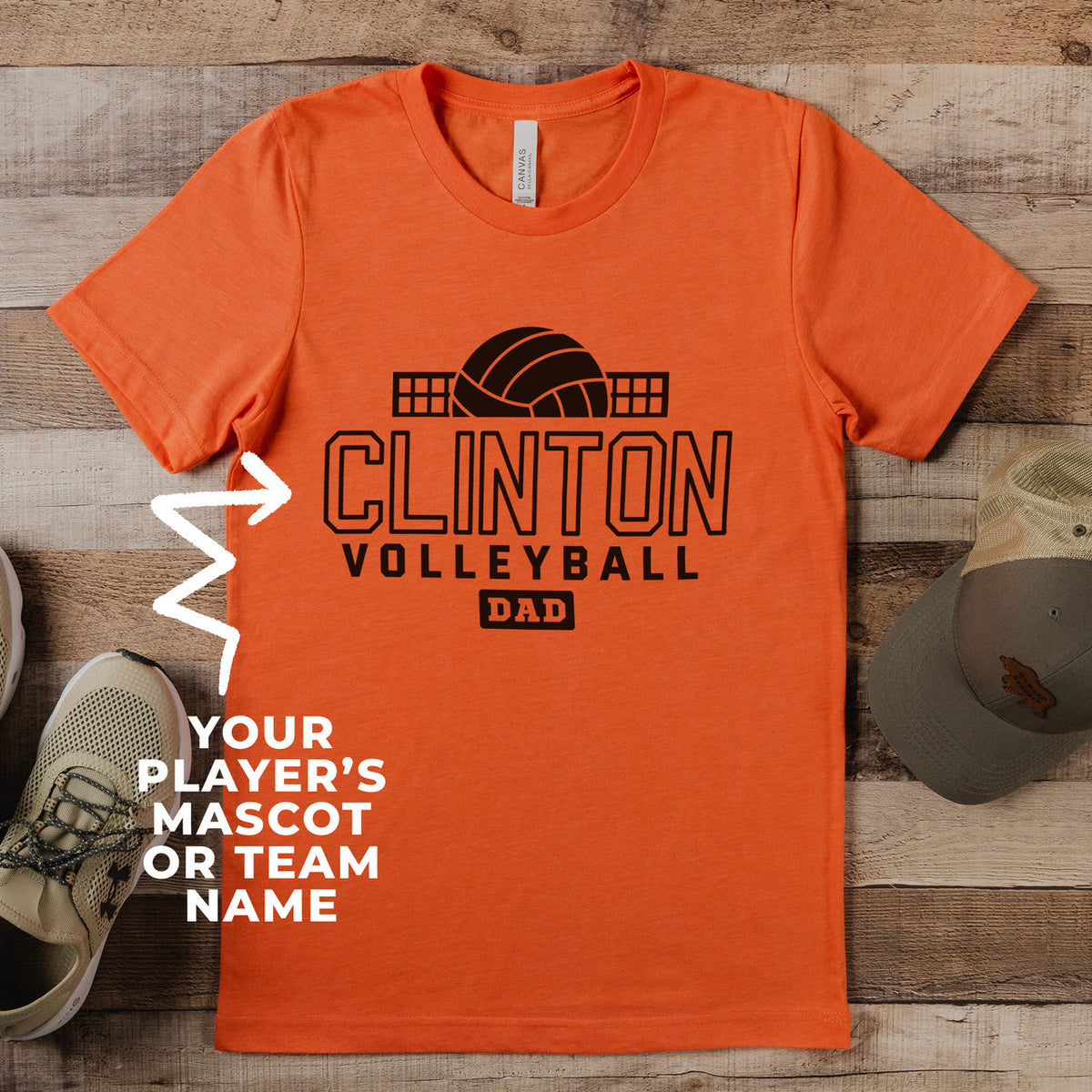 Custom Volleyball Dad Basic Unisex T-Shirt