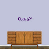 Cute Cursive Custom Name Wall Decal 24" wide x 7" tall Sample Image