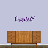 Cute Cursive Custom Name Wall Decal 36" wide x 10" tall Sample Image