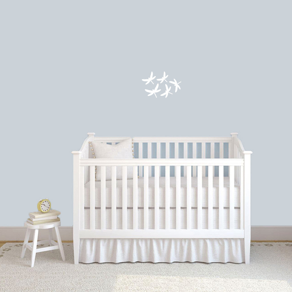 Dragonflies Wall Decals 12" wide  x 8" tall Sample Image