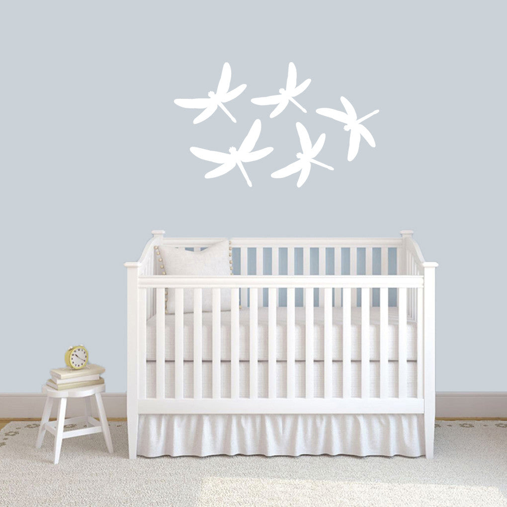 Dragonflies Wall Decals 36" wide  x 22" tall Sample Image