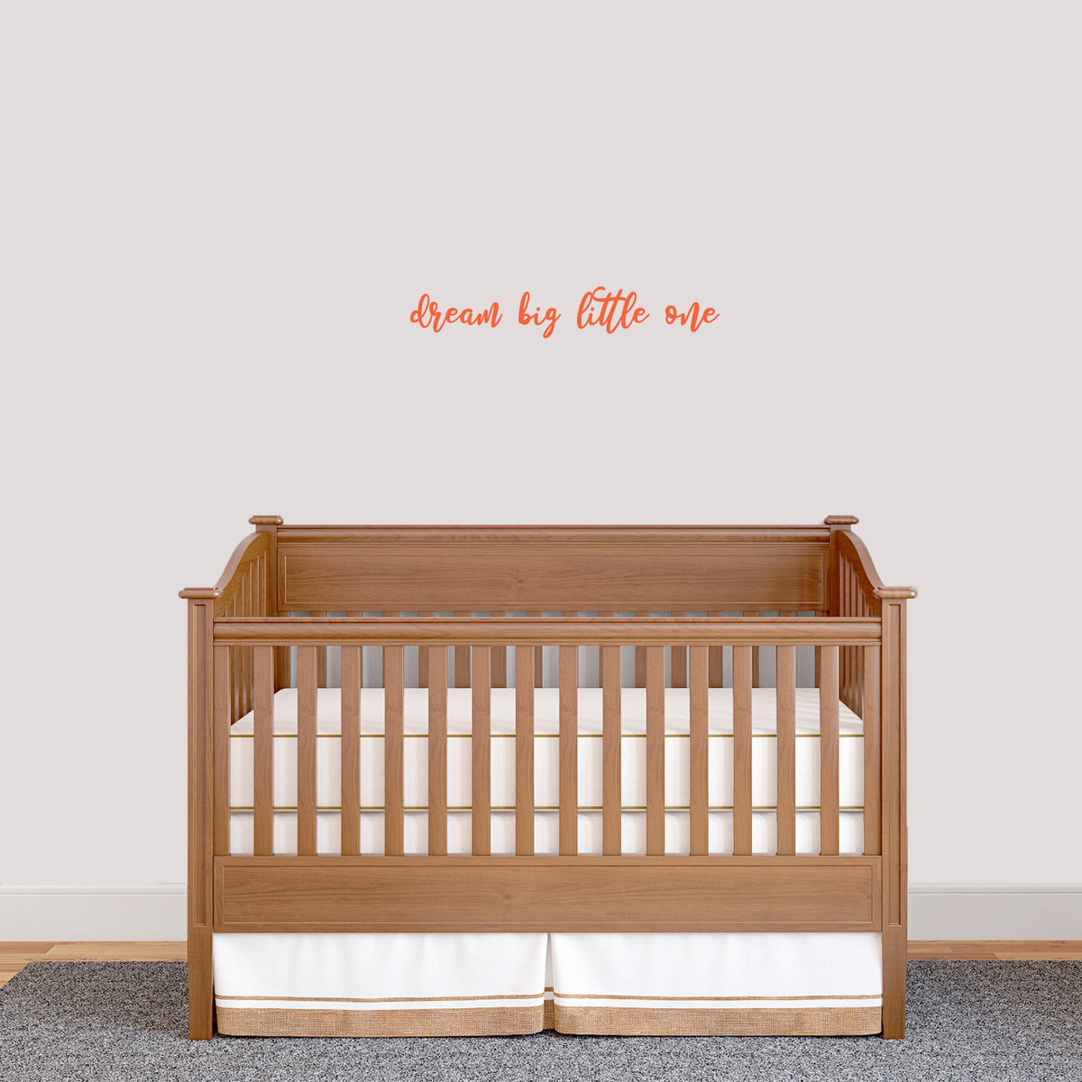 Dream Big Little One Wall Decal 24" wide x 4" tall Sample Image