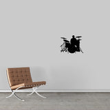 Drum Set Wall Decal 18" wide x 14" tall Sample Image