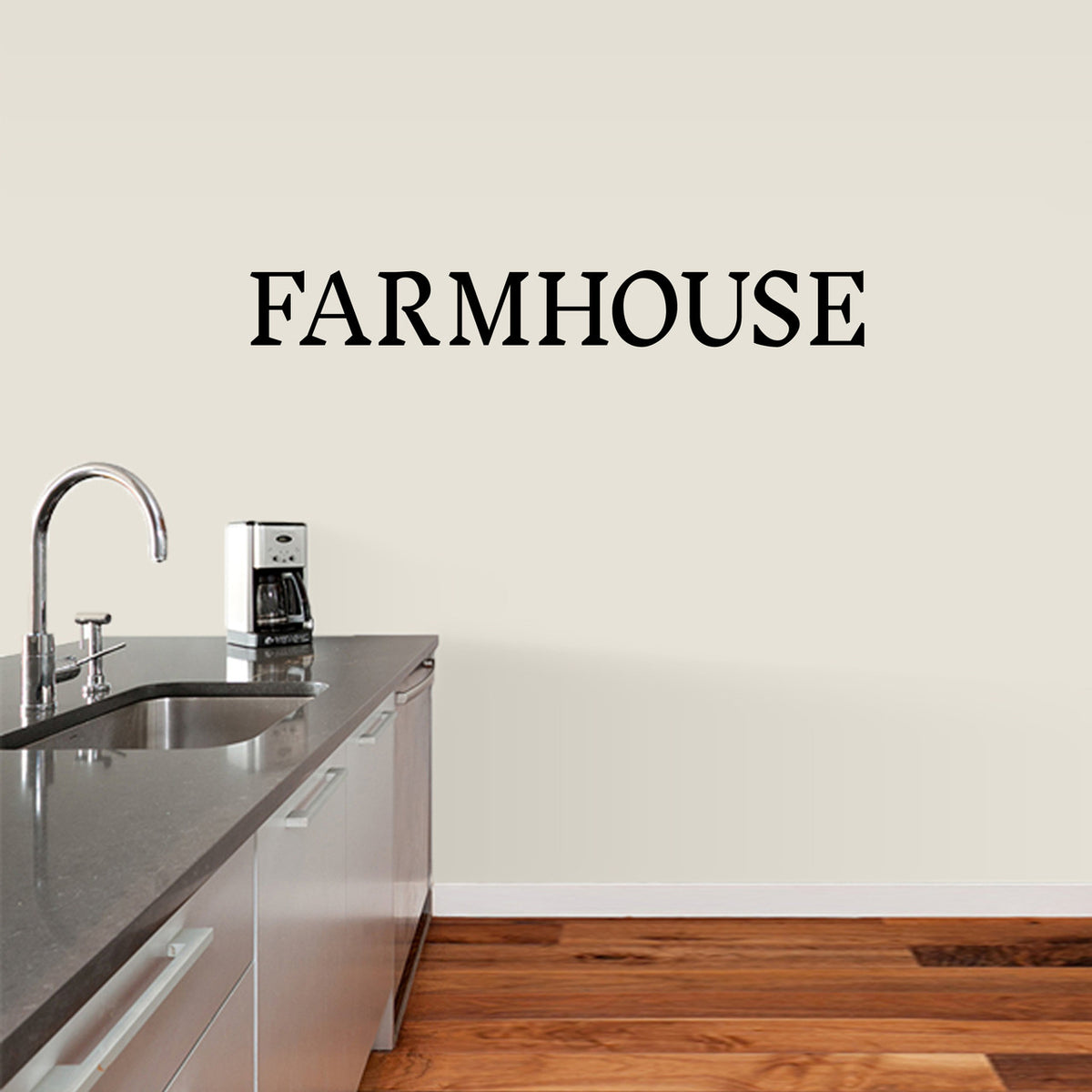 Farmhouse Wall Decal 48" wide x 6" tall Sample Image