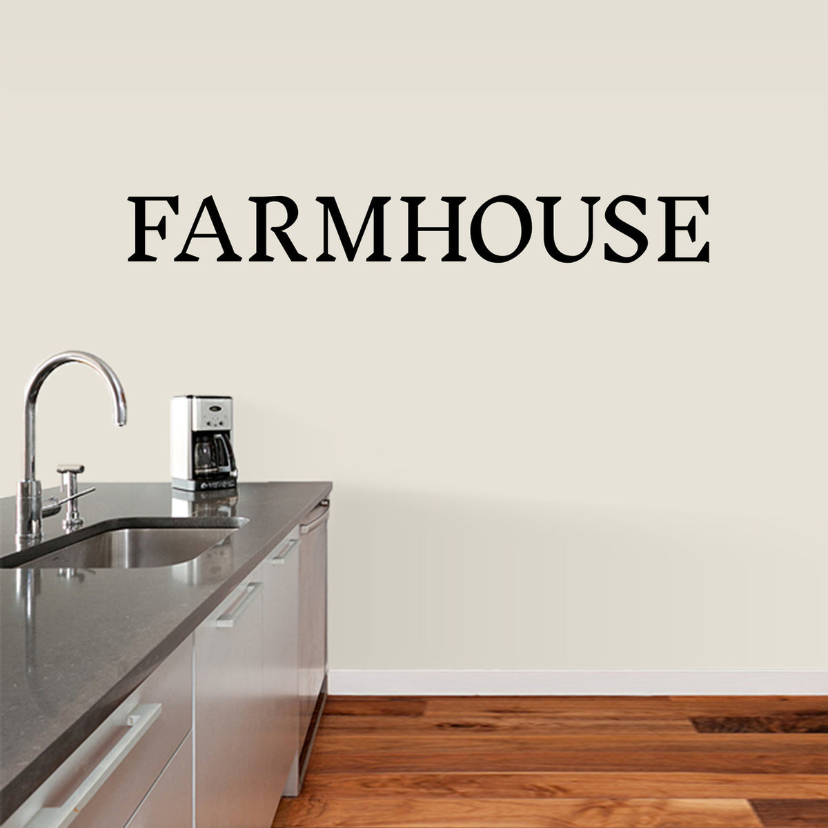 Farmhouse Wall Decal 60" wide x 7" tall Sample Image