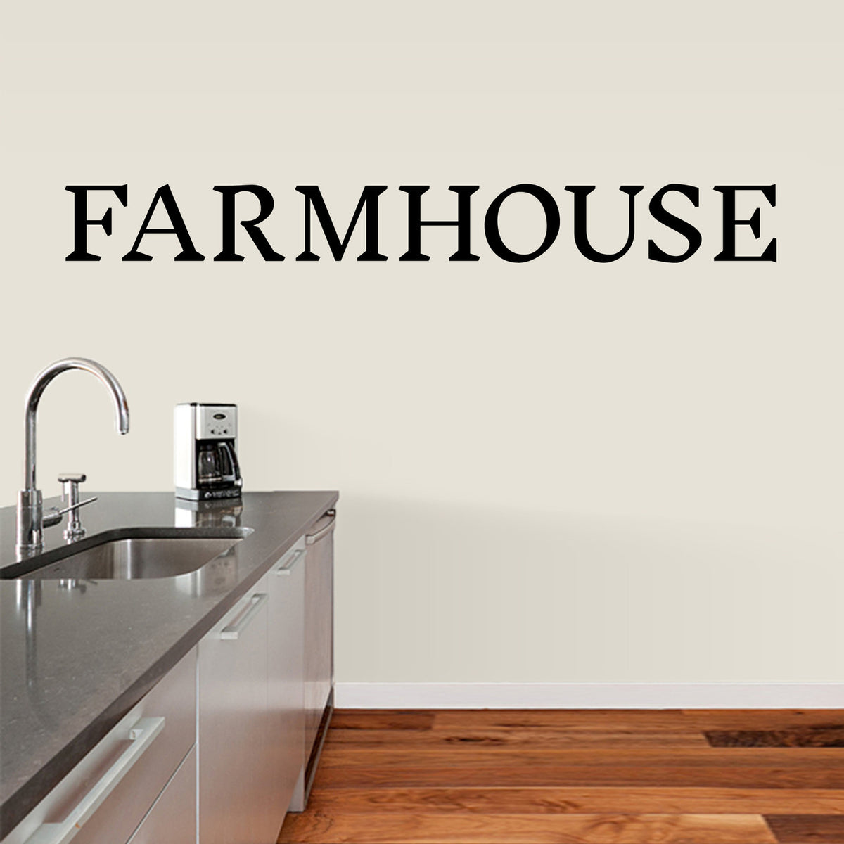 Farmhouse Wall Decal 72" wide x 8" tall Sample Image