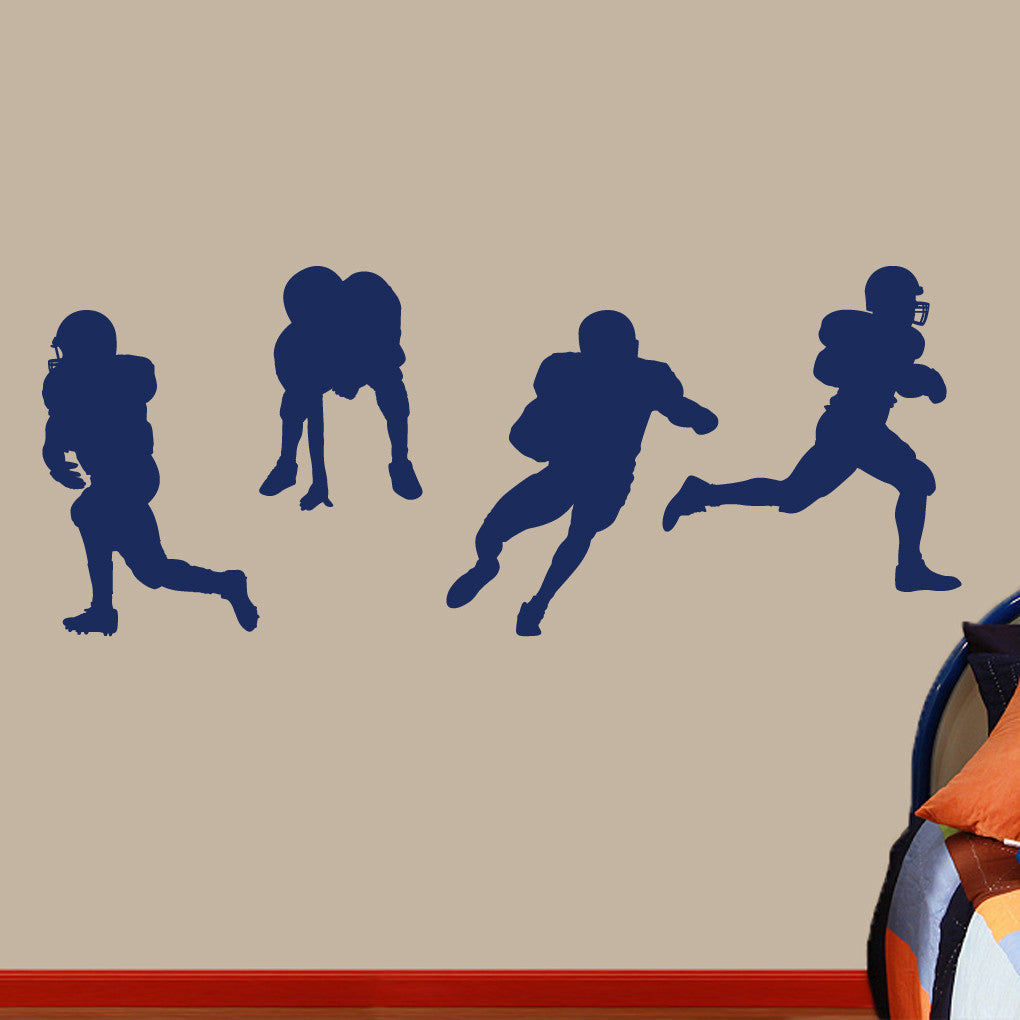 Football Players Wall Decals Large Sample Image