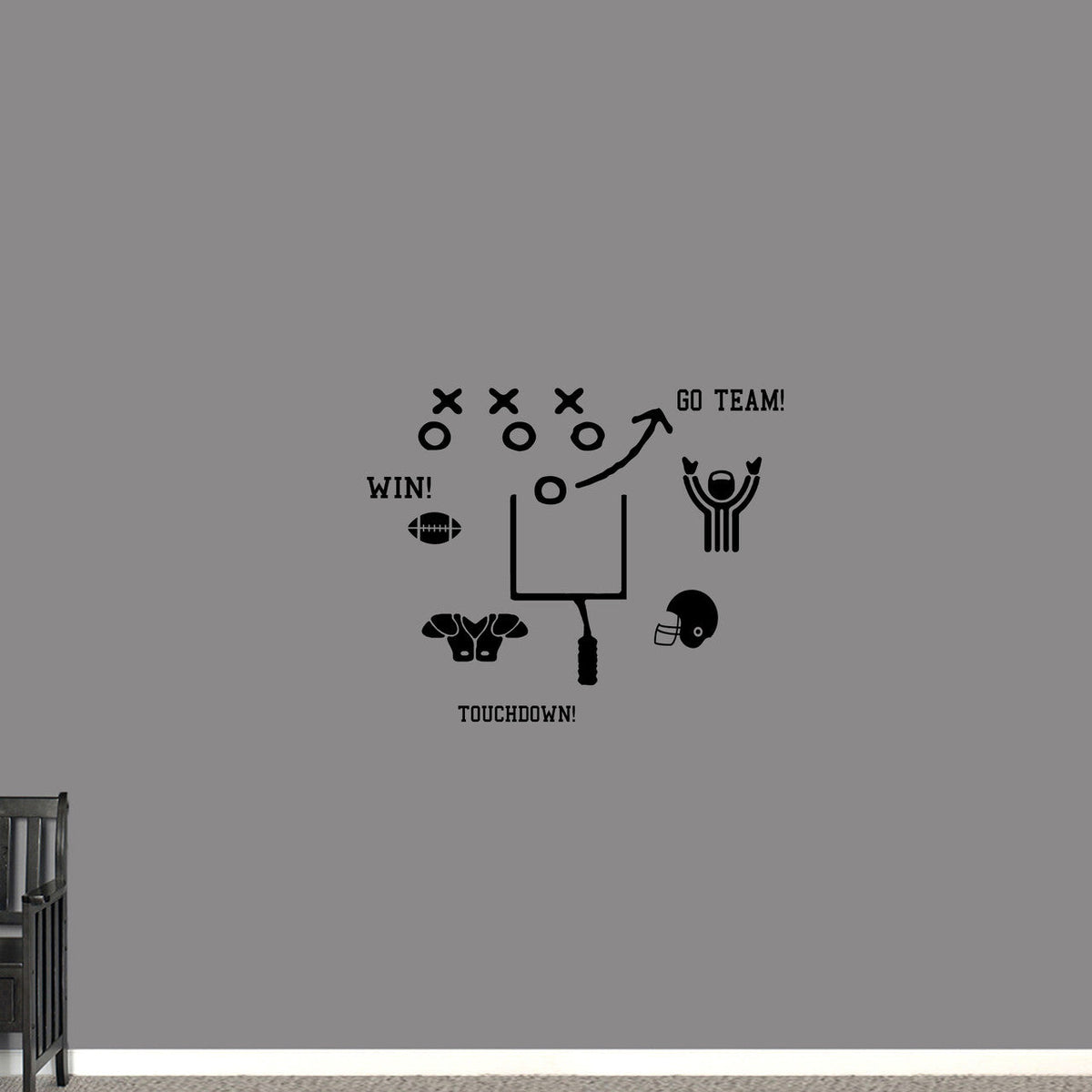 Football Set Wall Decals Small Sample Image