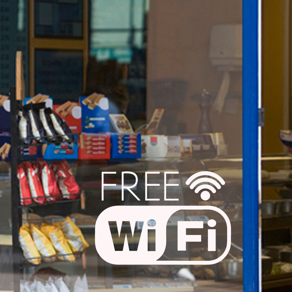 Free Wifi Window or Wall Decal Sample Image