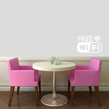 Free Wifi Window or Wall Decal 18" wide x 12" tall Sample Image