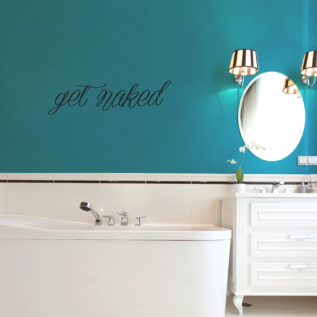 Get Naked Wall Decals 36" wide x 10" tall Sample Image