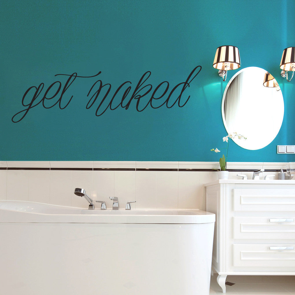Get Naked Wall Decals 60" wide x 18" tall Sample Image