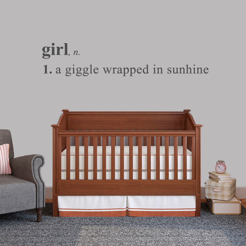 Girl Definition Wall Decals 60" wide x 12" tall Sample Image
