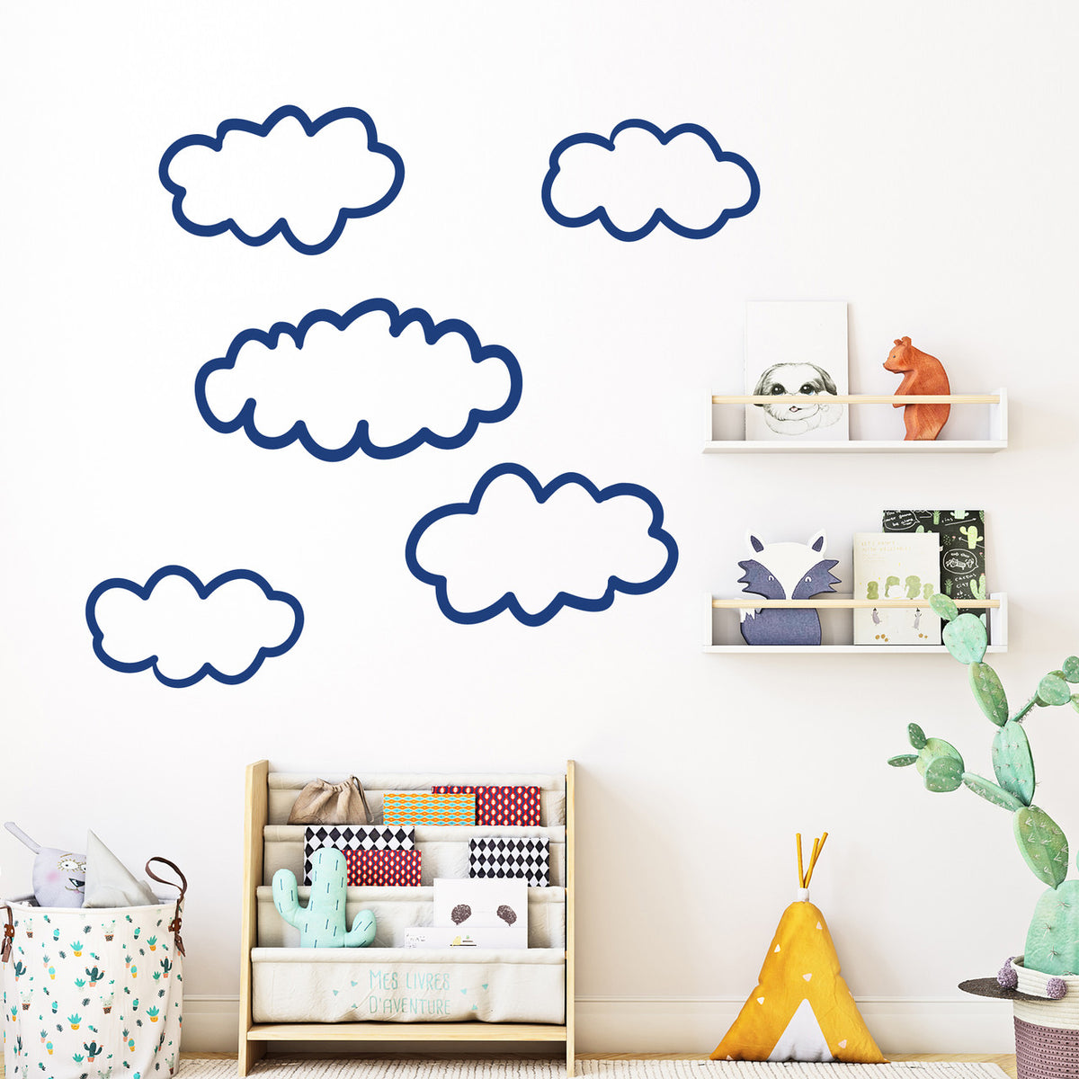 Hand Drawn Clouds Set Wall Decals