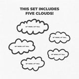 Hand Drawn Clouds Set Wall Decals