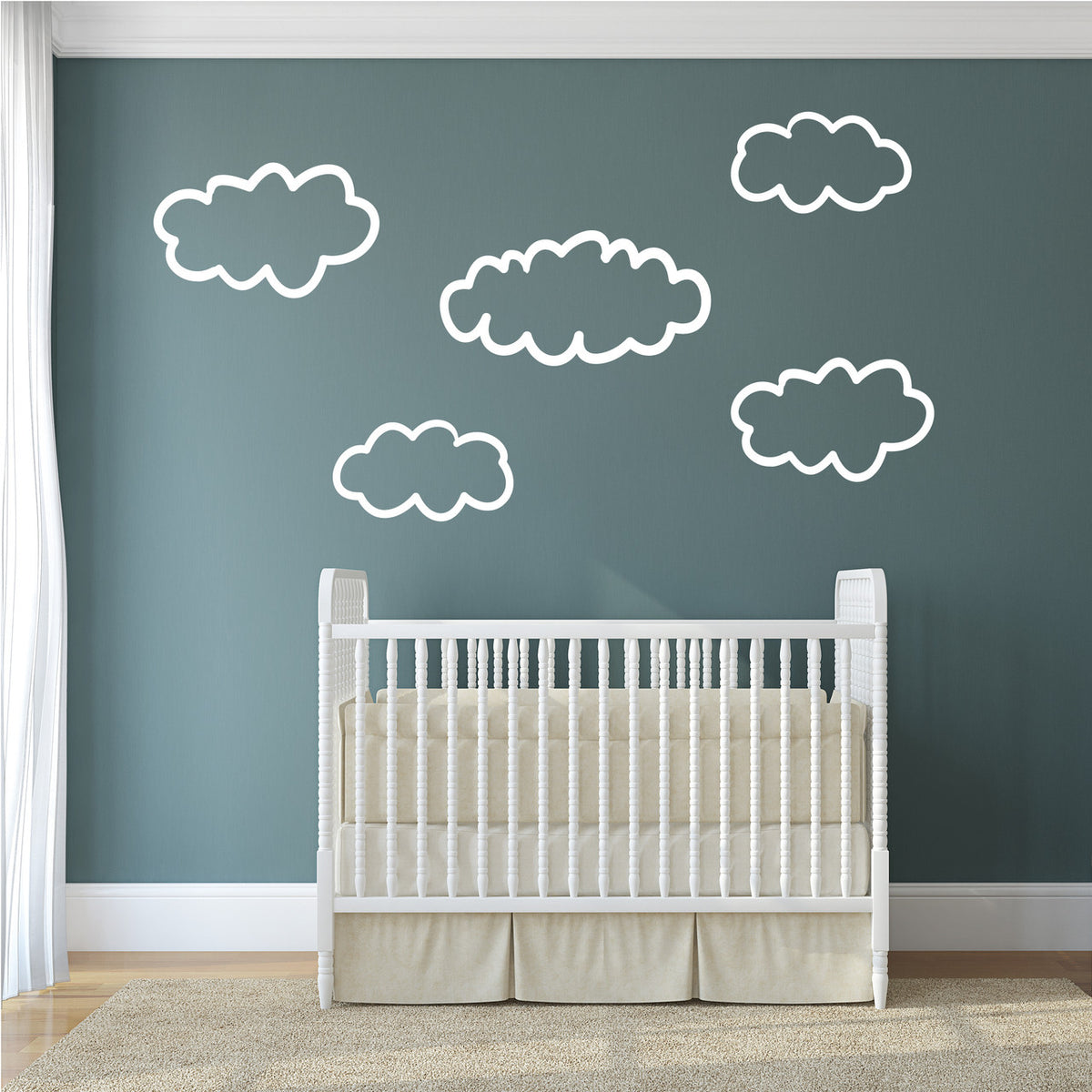 Hand Drawn Clouds Set Wall Decals