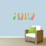 Hanging Flip Flops Printed Wall Decal