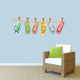 Hanging Flip Flops Printed Wall Decal