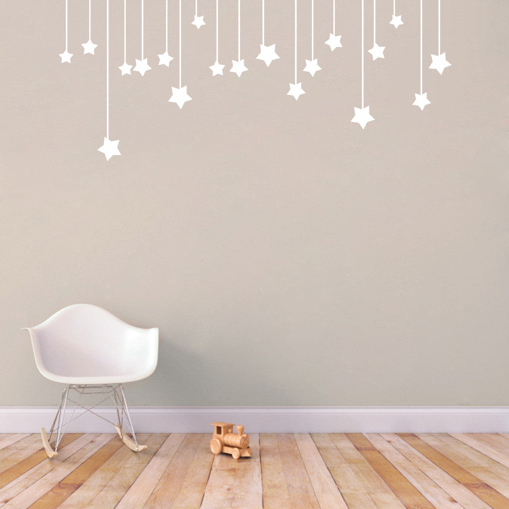 Hanging Stars Wall Decals 60" wide x 25" tall Sample Image