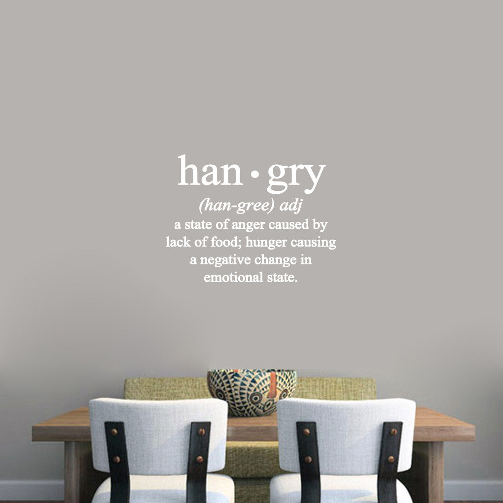 Hangry Wall Decals 24" wide x 18" tall Sample Image