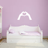 Heart Hands Wall Decals 36" wide x 21" tall Sample Image