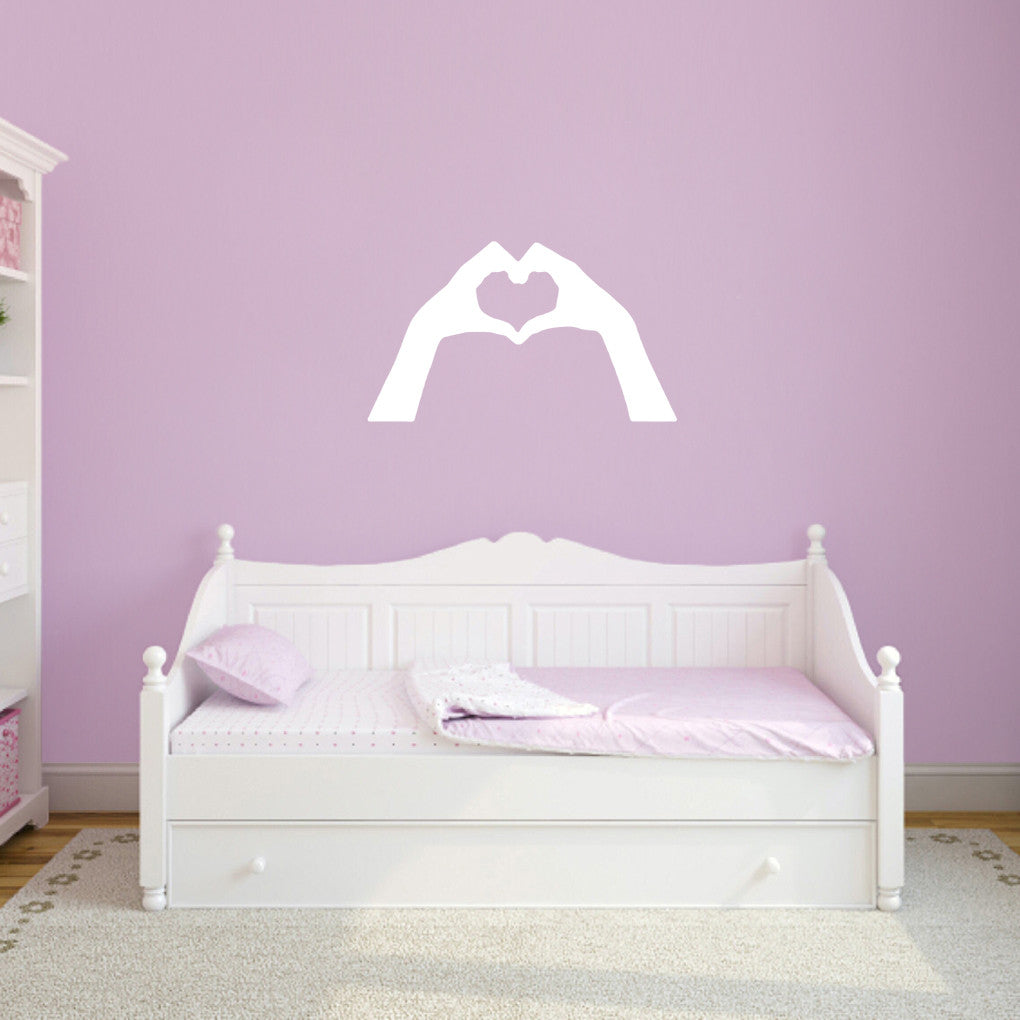 Heart Hands Wall Decals 36" wide x 21" tall Sample Image
