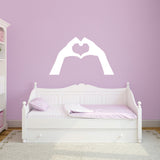 Heart Hands Wall Decals 48" wide x 28" tall Sample Image