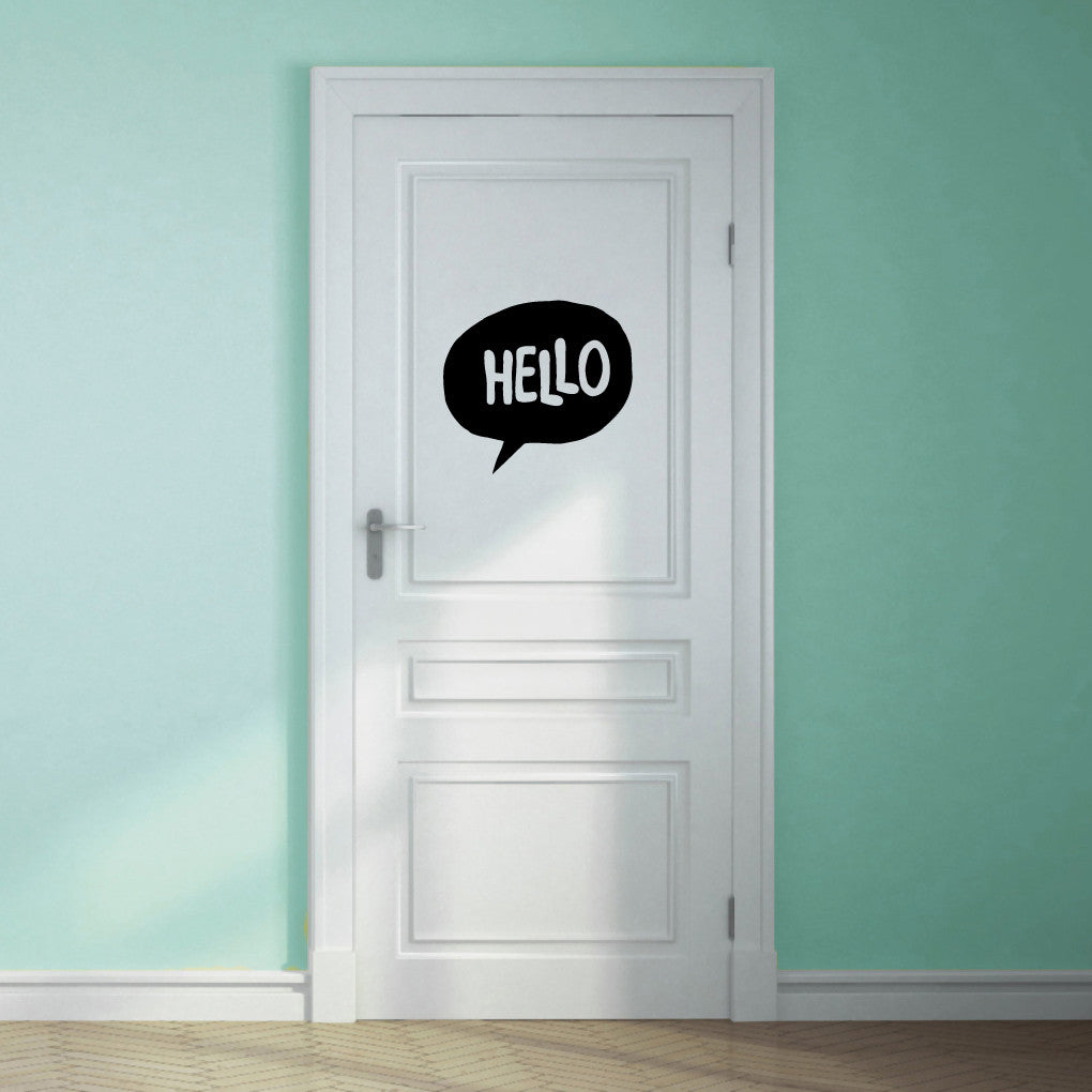 Hello Word Bubble Wall Decal Sample Image
