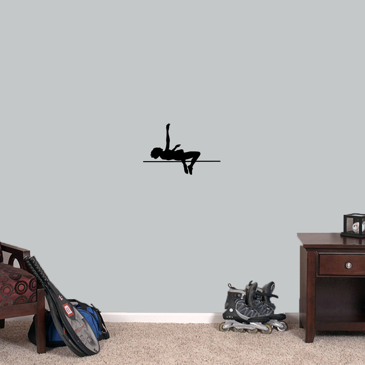 High Jumper Wall Decals 18" wide x 12" tall Sample Image