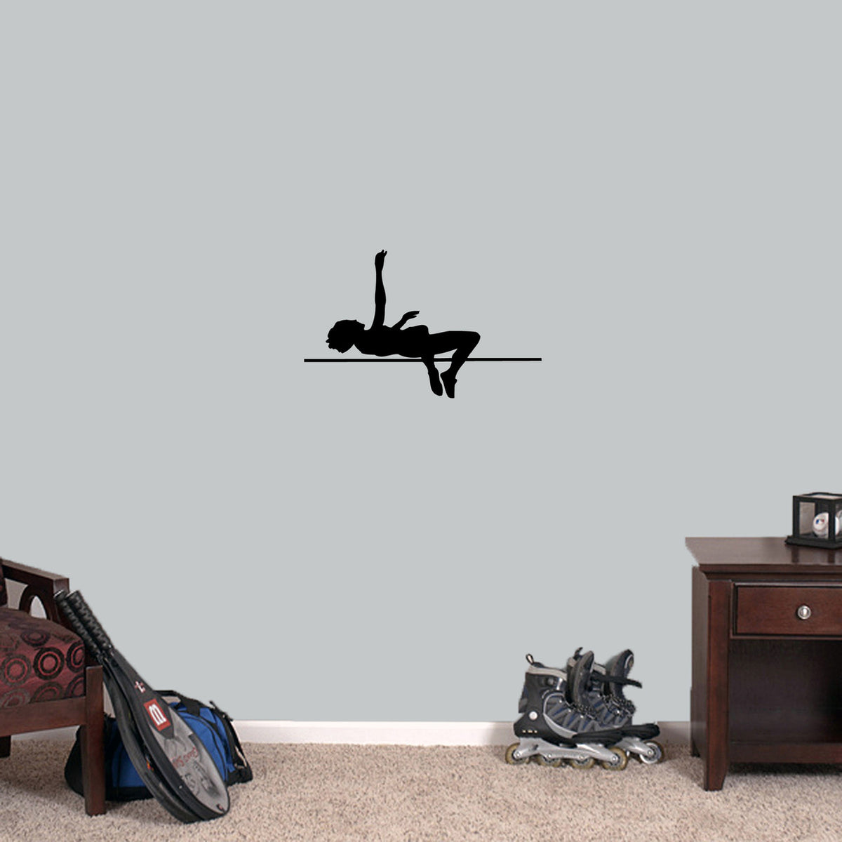 High Jumper Wall Decals 24" wide x 15" tall Sample Image