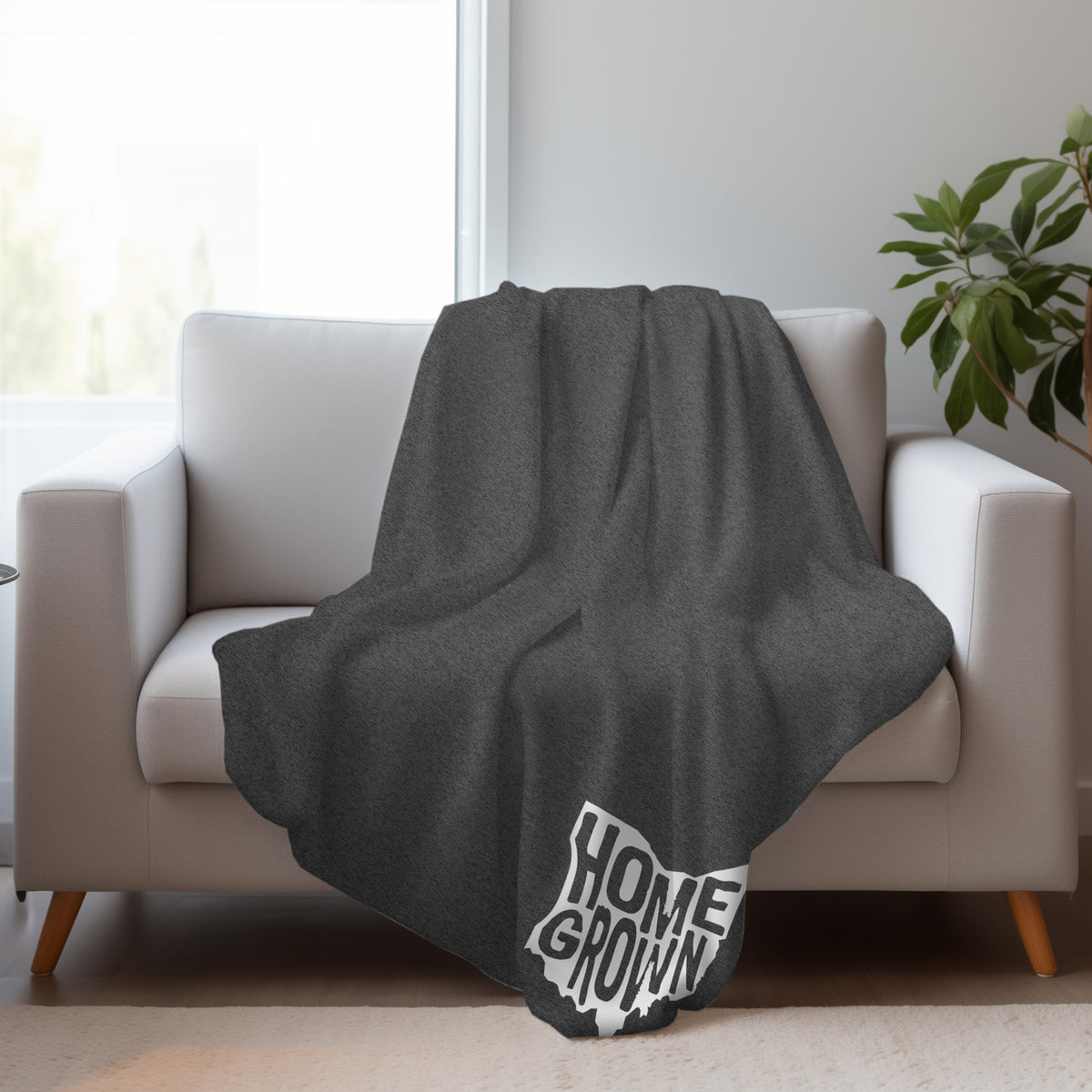 Homegrown Ohio Fleece Sweatshirt Blanket