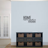 Home Sweet Apartment Wall Decal 24" wide x 13" tall Sample Image